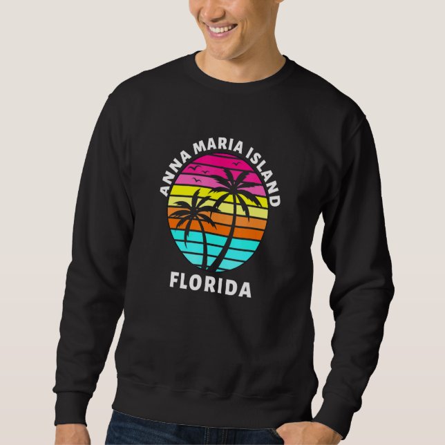Moletom Anna Maria Island Florida Sunset Palm Trees Family (Frente)