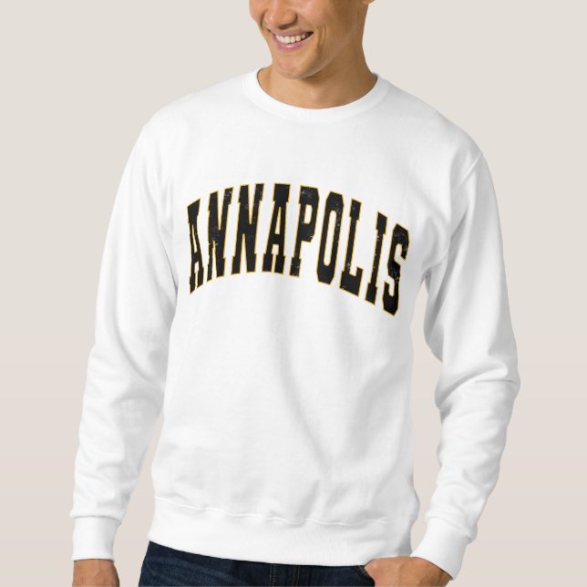 Moletom Annapolis Maryland Vintage College Style (Frente)