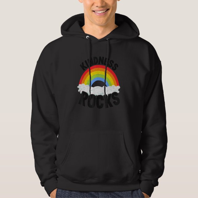 Moletom Anti Bullying Hippie Retro Teacher Rainbow Kindnes (Frente)