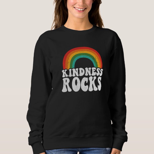 Moletom Anti Bullying Hippie Retro Teacher Rainbow Kindnes (Frente)
