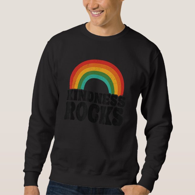 Moletom Anti Bullying Hippie Retro Teacher Rainbow Kindnes (Frente)