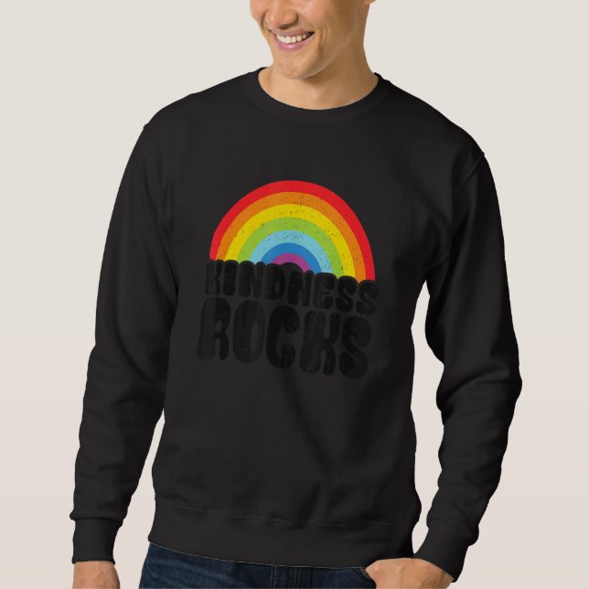 Moletom Anti Bullying Hippie Retro Teacher Rainbow Kindnes (Frente)