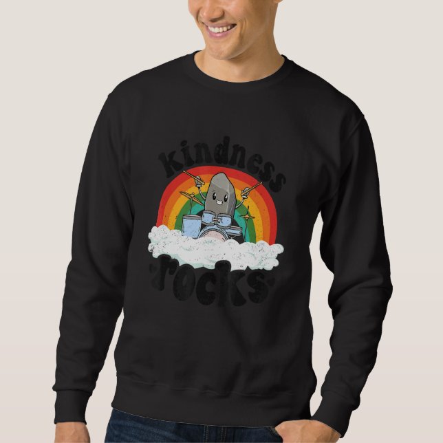 Moletom Anti Bullying Rainbow Retro Music Teacher Kindness (Frente)