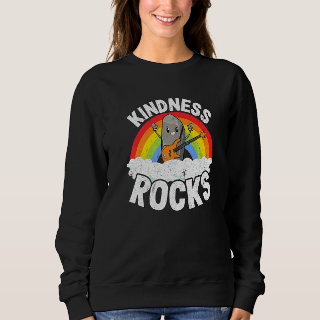 Moletom Anti Bullying Rainbow Retro Music Teacher Kindness (Frente)