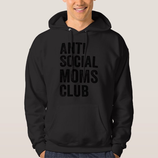 Moletom Anti Social Moms Club  Retro  Mom Life Mothers Day (Frente)