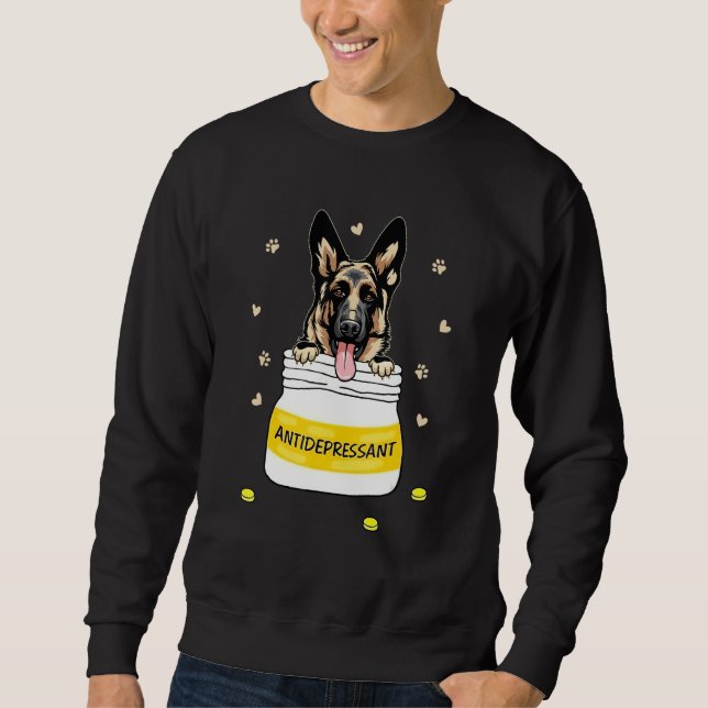 Moletom Antidepressant German Shepherd Dog Puppy Owner (Frente)