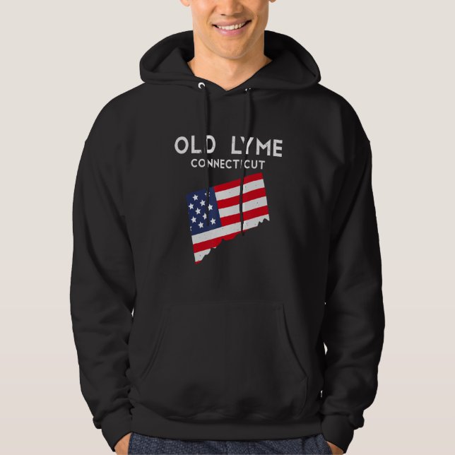 Moletom Antiga Lyme Connecticut EUA Estado América Viagem  (Frente)