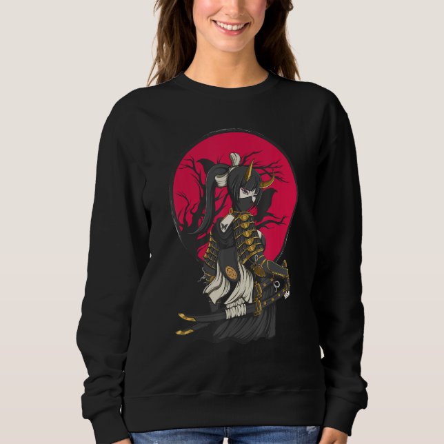 Moletom Antiga mulher japonesa Samurai Katana Ronin Geish (Frente)