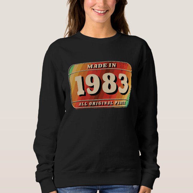 Moletom Antigo Feito Em 1983 Peças Originais Placa  (Frente)