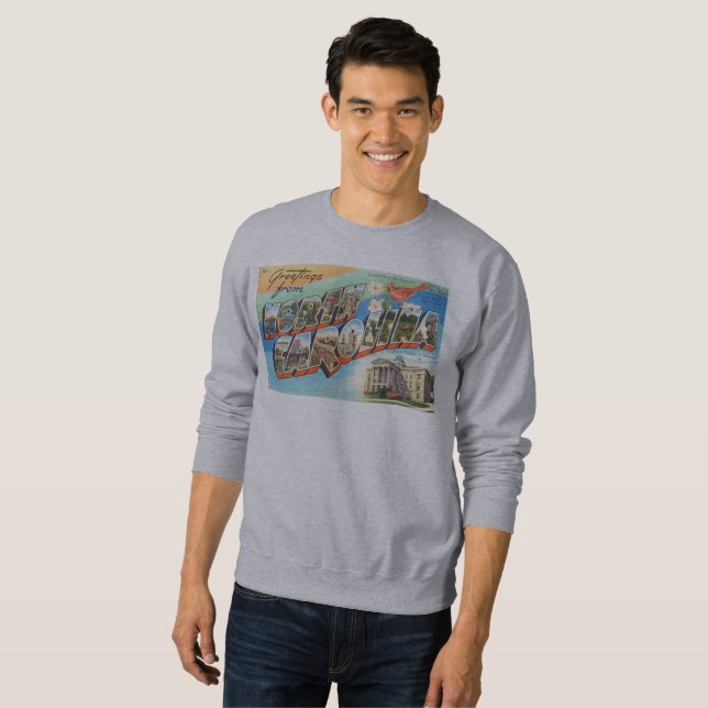Moletom Antigo Hoodie do Estado do Norte (Frente Completa)