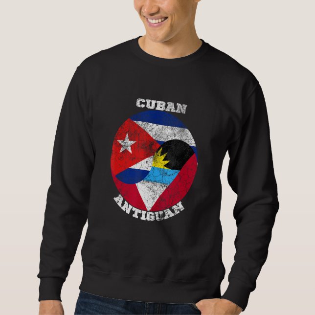Moletom Antigua and Cuba flag, Half Cuban Half Antiguan (Frente)