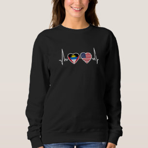 Moletom Antígua e Barbuda EUA Antiguan American Flag 1