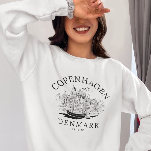 Moletom Antique Copenhagen Denmark Scenery (Criador carregado)