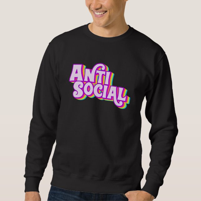 Moletom Antissocial Rainbow Introduvert Homebody (Frente)