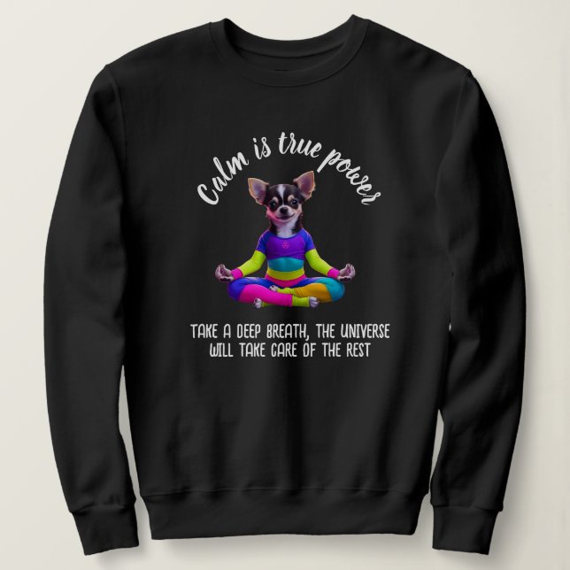 MOLETOM ANTISTRESS CALM IS TRUE SUPERPOWER QUOTE (Frente do Design)