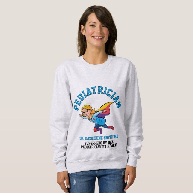 Moletom antistress pediatric doctor therapy superhero fun (Frente Completa)