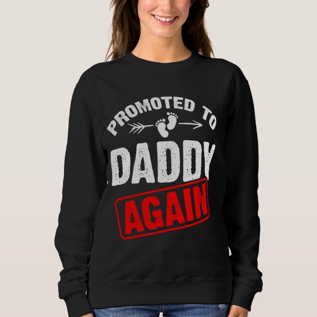 Moletom Anúncio de gravidez do pai promovido ao Pai novame (Frente)