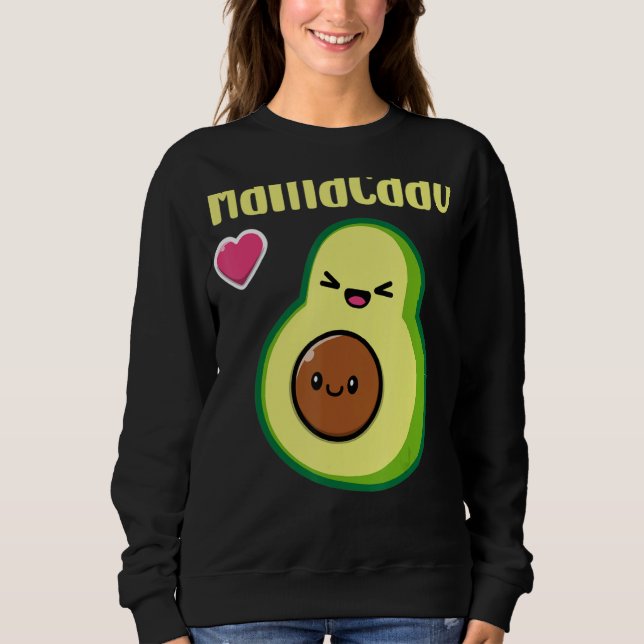 Moletom Anúncio de Gravidez Mamacado Gravidez Avocado (Frente)