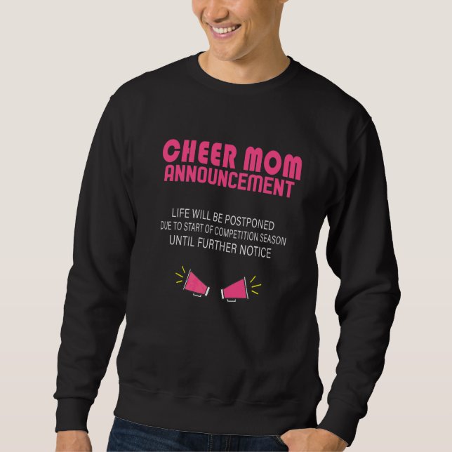 Moletom Anúncio de Mãe Torcedora Para Mulheres Cheerleader (Frente)