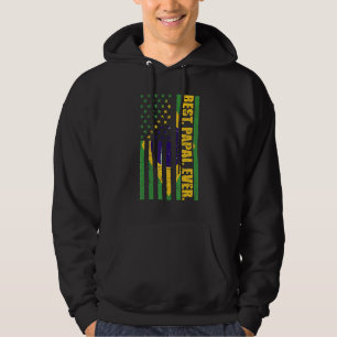 Moletom Anúncio de Pai Brasileiro Mens EUA Bandeira Brasil
