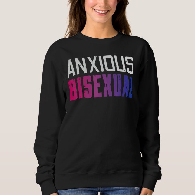 Moletom Anxious Bisexual Bi Pride Flag Bisexuality Lgbtq W (Frente)
