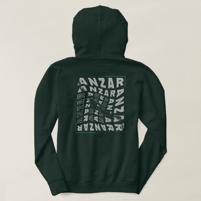 Moletom Anzar Streetwear Twisted Typography Amazigh  (Verso do Design)