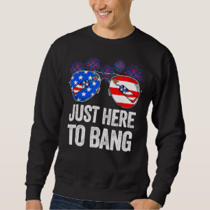Moletom Apenas Aqui Para Bang Óculos De Sol Bandeira Dos E