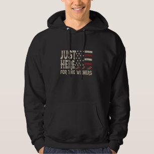 Moletom Apenas aqui para os Wieners 4 de julho USA Flag Ho