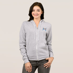 Moletom Apenas esqui   Cheio-zip-Hoodie, de uso feminino