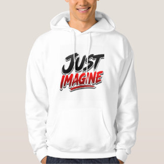 Moletom Apenas Imagine Capuz de Tipografia
