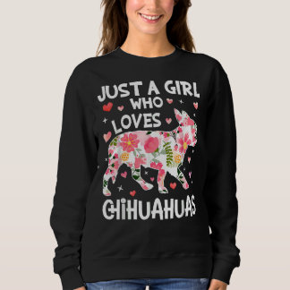 Moletom Apenas Menina Adora Chinhuahuas Flor