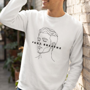 Moletom Apenas Respire Camisola Branca de Linha Limpa