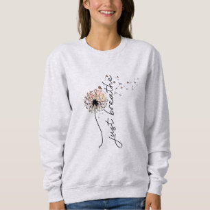 Moletom Apenas Respire Dandelion Borboleta Inspiração Yoga