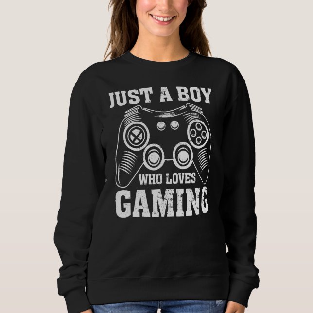 Moletom APENAS UM GAROTO QUE ADORA Gra GAMING Video Game (Frente)