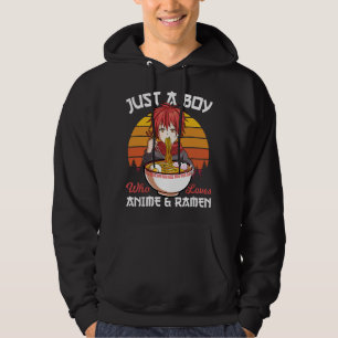 Moletom Apenas um garoto que ama anime e ramen Otaku japon