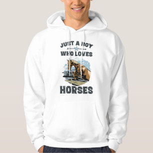 Moletom Apenas um garoto que ama cavalos Presente equestre