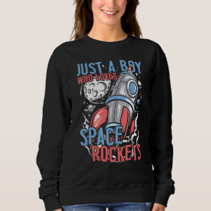 Moletom Apenas Um Menino Que Ama Astronauta De Rockets Esp