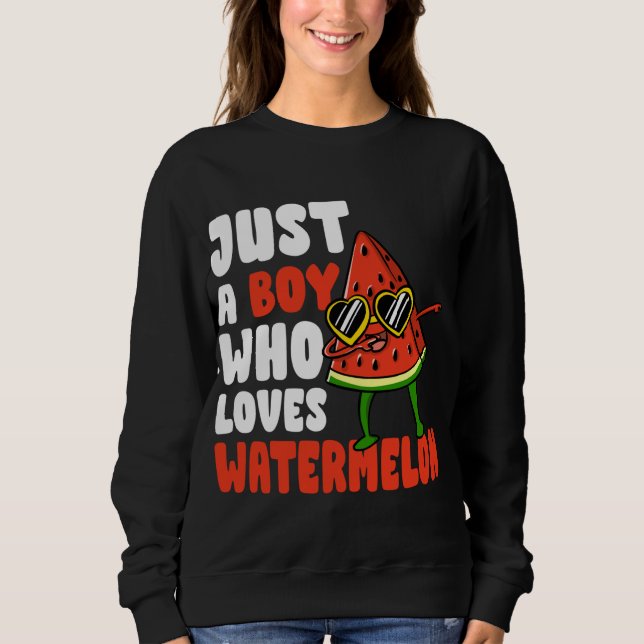 Moletom Apenas Um Menino Que Ama Um Presente De Fruta De M (Frente)