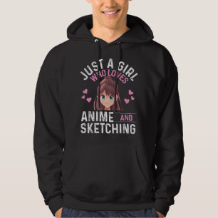Moletom Apenas Uma Garota Que Ama Anime E Desenhos Engraça