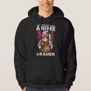 Moletom Apenas Uma Garota Que Ama Anime e Tigela de Ramen