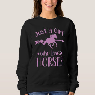 Moletom Apenas uma garota que ama cavalos Equestres andand