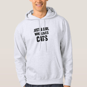 Moletom Apenas uma Garota que Ama Gatos – Fofa Minimal Amo