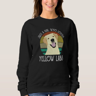 Moletom Apenas Uma Garota Que Ama Labs Amarelos Labrador F