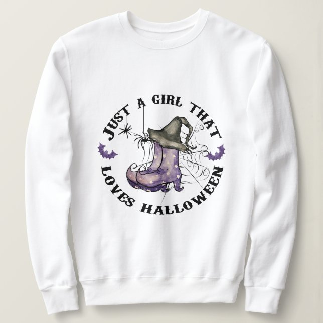 Moletom Apenas uma garota que ama o halloween (Frente do Design)