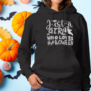 Moletom Apenas uma Garota que Ama o Halloween Tipografia B