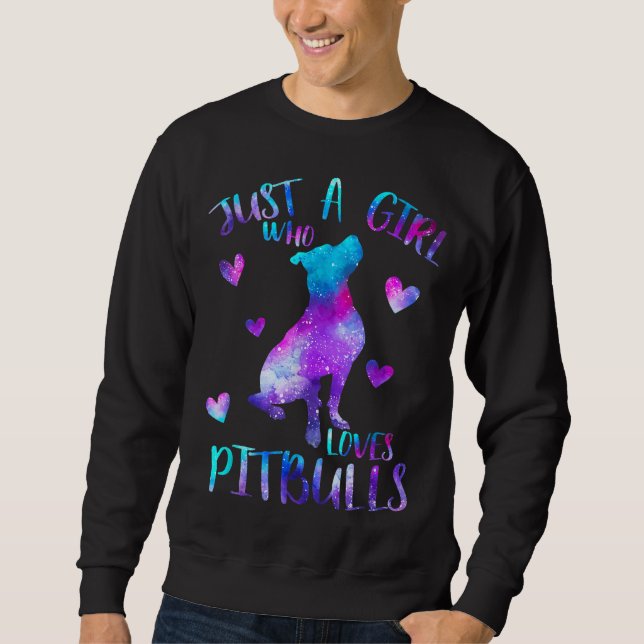 Moletom Apenas uma garota que ama Pitbulls Galaxy Space Pi (Frente)