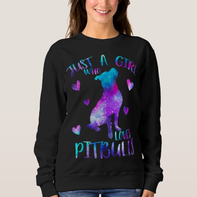Moletom Apenas uma garota que ama Pitbulls Galaxy Space Pi (Frente)
