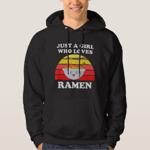 Moletom Apenas Uma Garota Que Ama Ramen Fofo Retro Ramen N