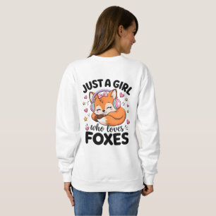 Moletom Apenas Uma Garota Que Ama Raposas Citação Rosa Fof