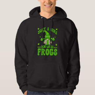 Moletom Apenas Uma Garota Que Ama Rãs Gnome Divertido Gráf